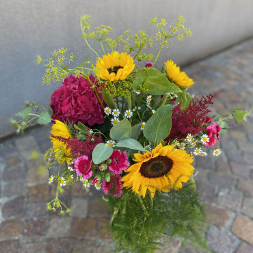 Bouquet bohème ensoleillé, Des Lys & Délices, Sion