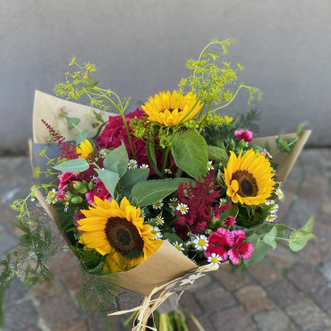 Bouquet bohème ensoleillé, Des Lys & Délices, Sion